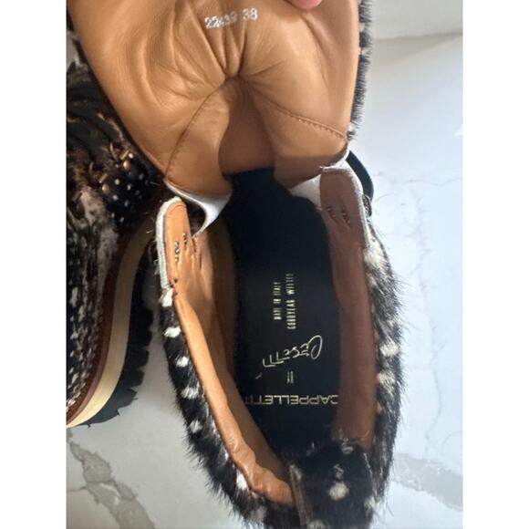 Cappelletti Pedula Trek Donna Italian Made Calf Hair Lug Sole Platform Boots, 38 - Picture 7 of 7